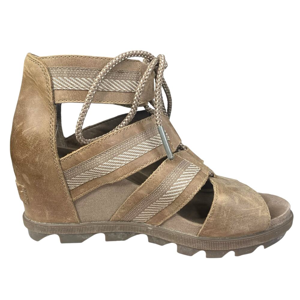 Sorel Women’s Joanie Brown Gladiator Wedge Sandal Size US 7.5 - Picture 4 of 10